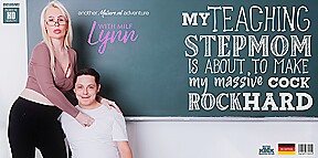 Blonde Milf Lynn Teaches Her Stepson How To Fuck His Stepmom And Make Her Cum