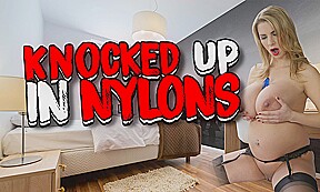 Knocked Up In Nylons – Huge Tits Blonde Preggo – Sexlikereal