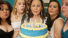Its An Old And Young Lesbian Birthday Party – MatureNL