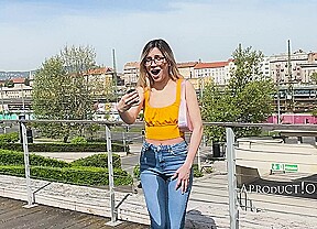 Megan Wetting Jeans In The Shopping Mall